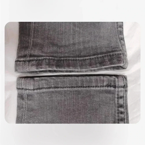 Zara Ankle Floral  Skinny Low Rise Grey Jeans Size 4 - Picture 8 of 10